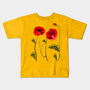 Blooming Poppies Kids T-Shirt